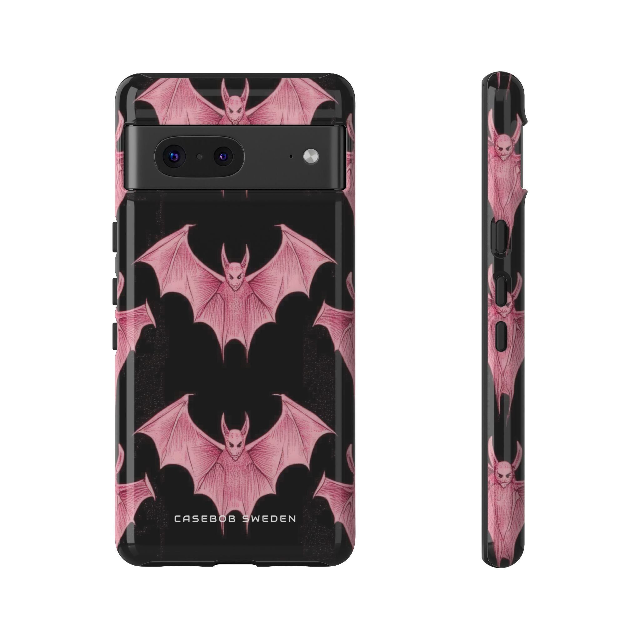 Gothic Pink Bats Aflame Google Pixel 7 - Robuste Handyhülle