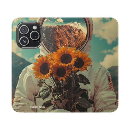 Sunflower Astronaut - iPhone 15 Pro Case - Wallet