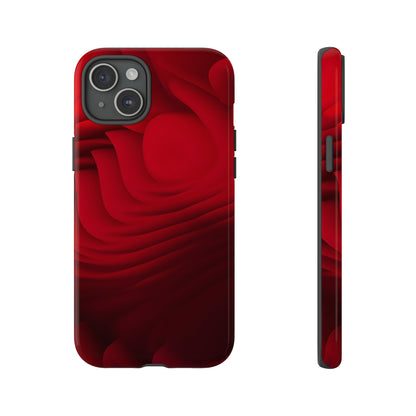 Red Center Waves - Protective Phone Case