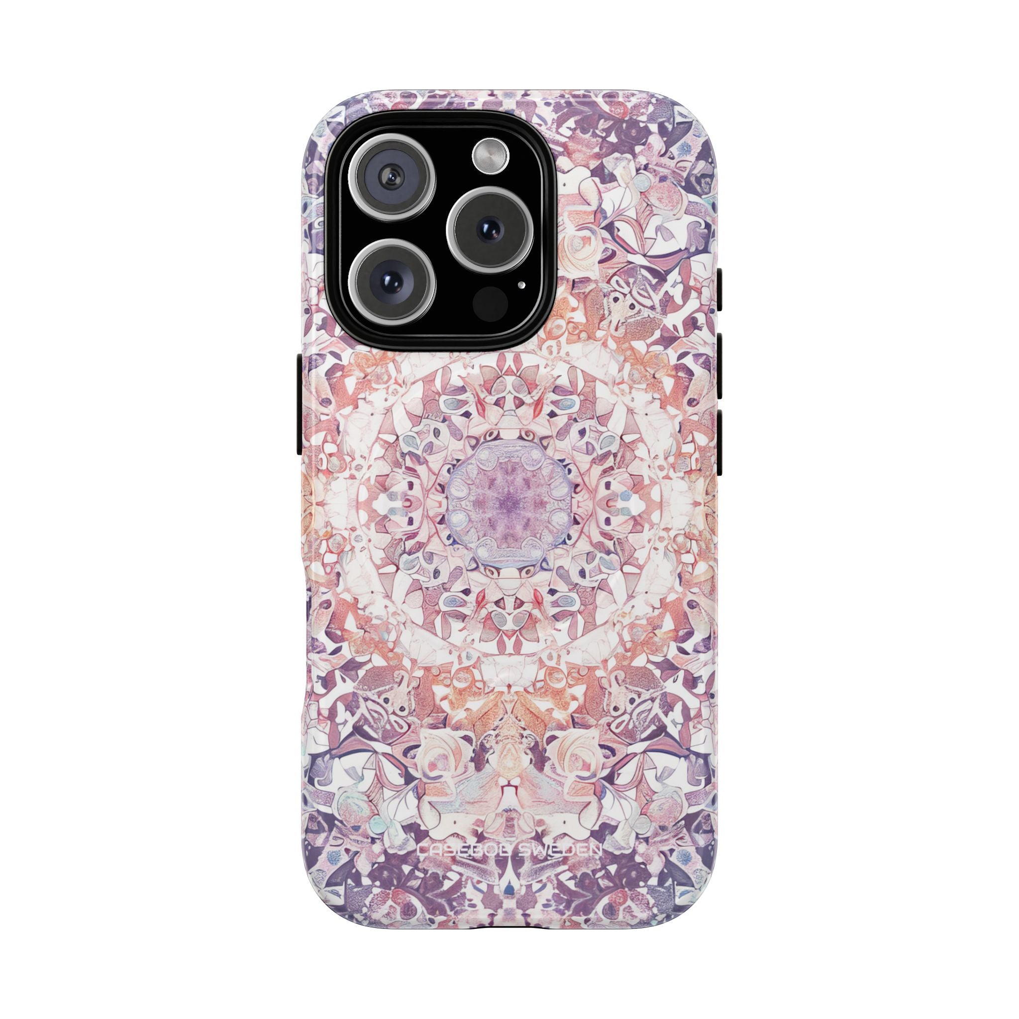 Purple Pink Mandala - Tough + MagSafe® iPhone 16 Phone Case