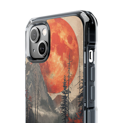 Celestial Glow Over Reflective Landscape iPhone 14 - Clear Impact Phone Case