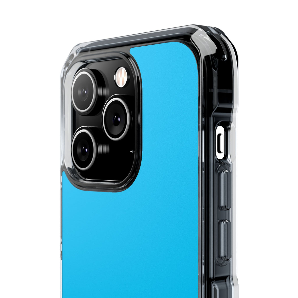 Vivid Sky Blue | Handyhülle für iPhone (Clear Impact Case – magnetisch) 