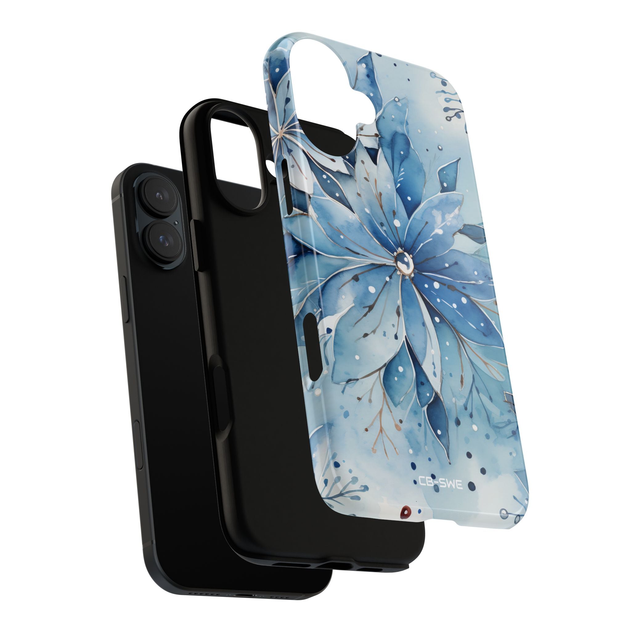 Floral Frost Embrace - iPhone Case
