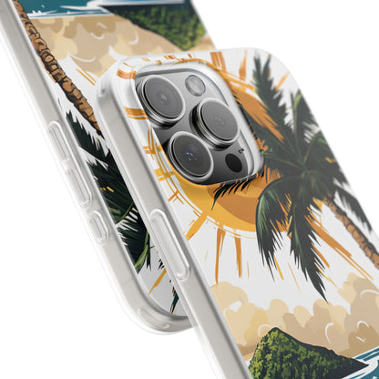 Sunny Palm Breeze iPhone 16 Pro Max Case - Soft