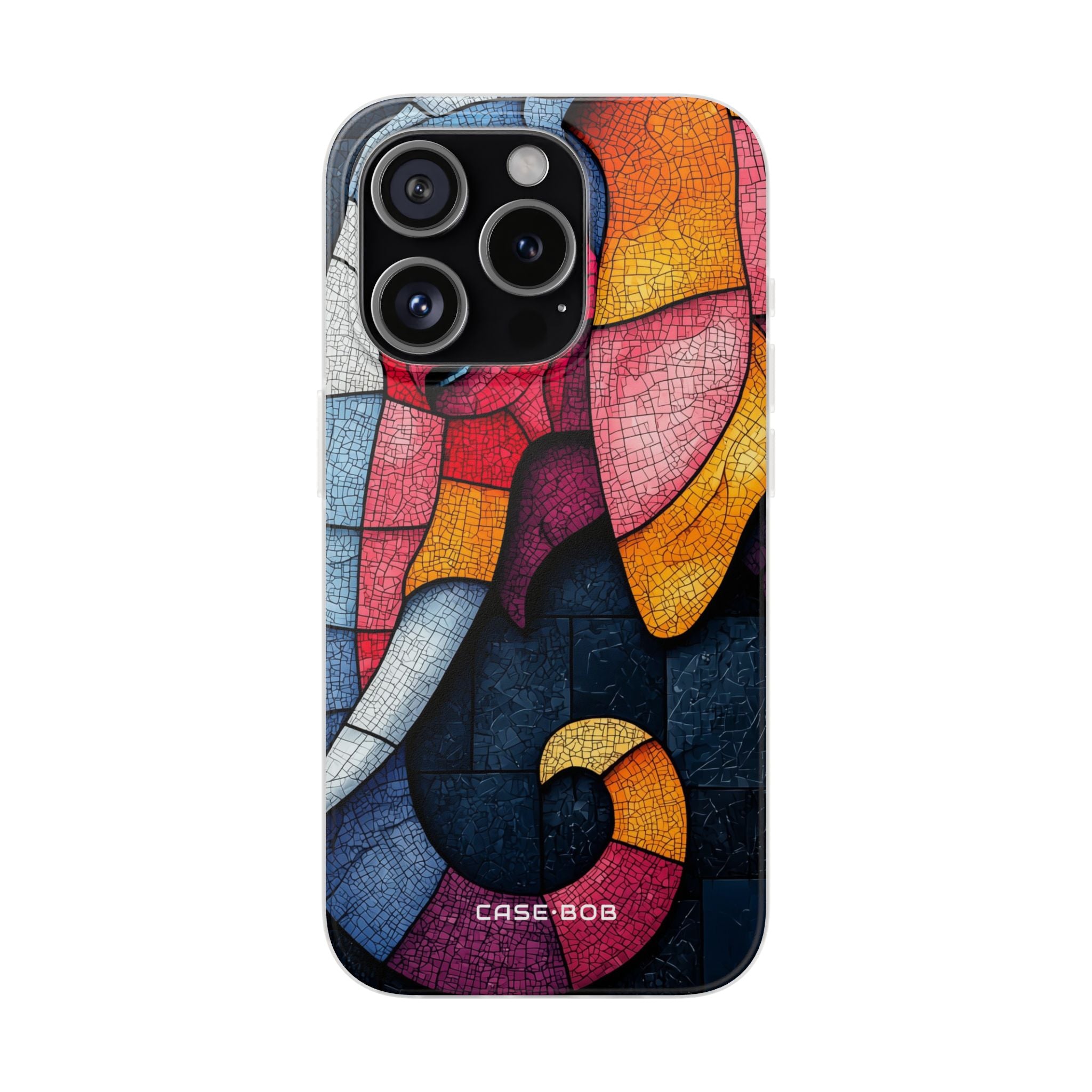 Elephant Mosaic iPhone 15 Pro Case - Soft