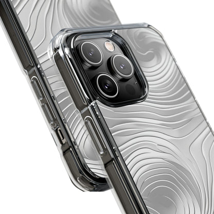 Monochrome Flow Lines iPhone 14 - Impact Clear+