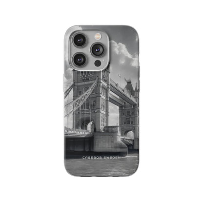 Tower Bridge Monochrome Architecture Study iPhone 14 - Flexi Phone Case