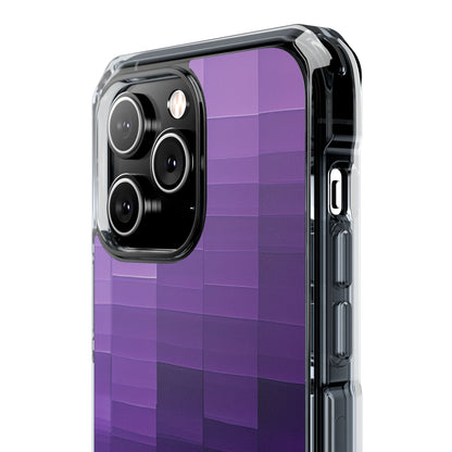 Purple Horizon Grid iPhone 14 - Impact Clear+