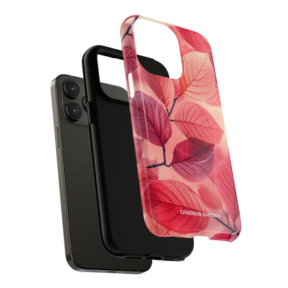 Pink Purple Nature Pattern - Tough + MagSafe® iPhone 14 Phone Case