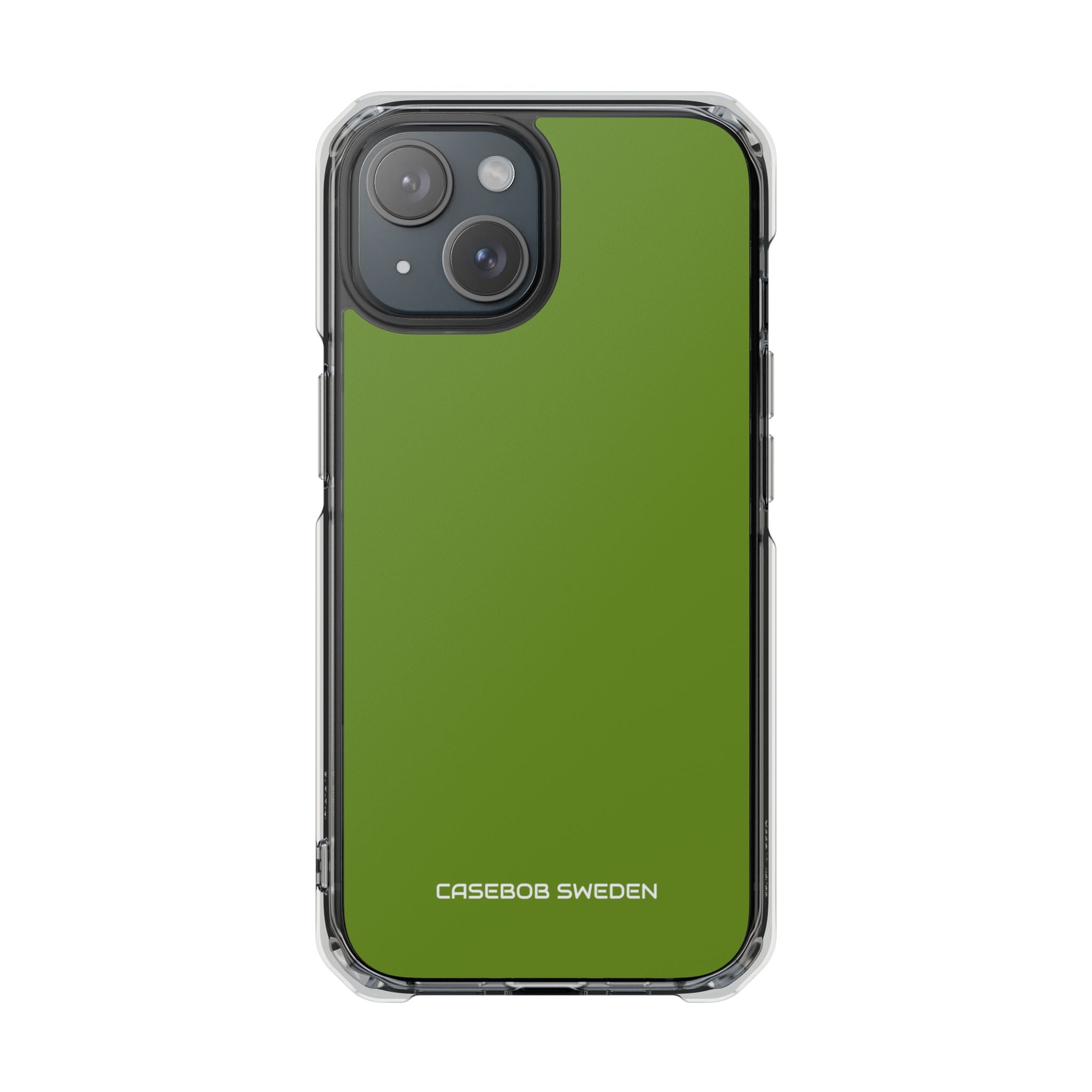 Olive Green - Clear Impact iPhone 15 Phone Case