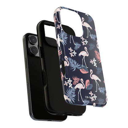 Flamingos Dance Playfully - iPhone Case