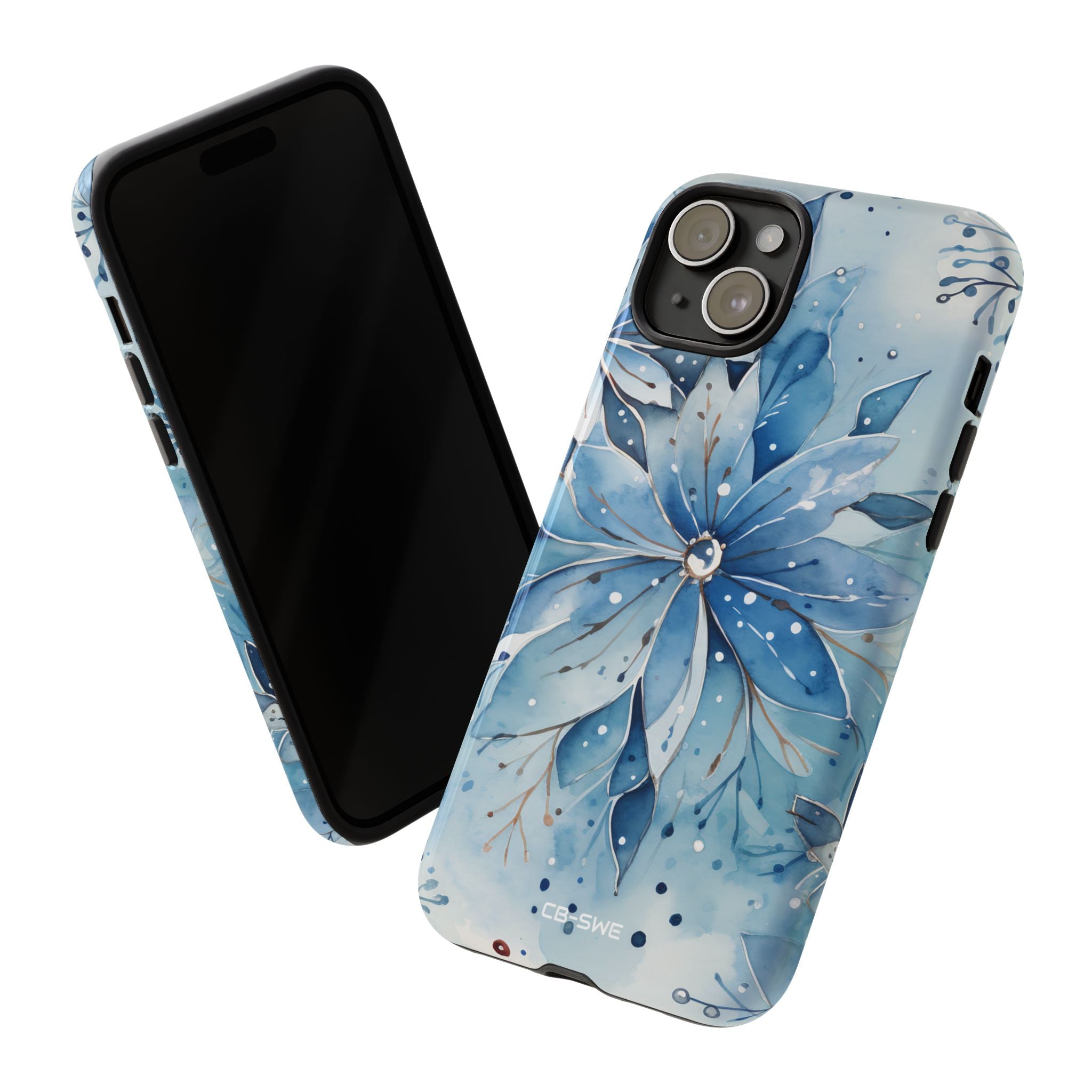 Floral Frost Embrace - iPhone Case