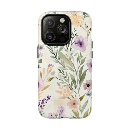 Soft Green Lavender Floral Pattern - Tough + MagSafe® iPhone 14 Phone Case