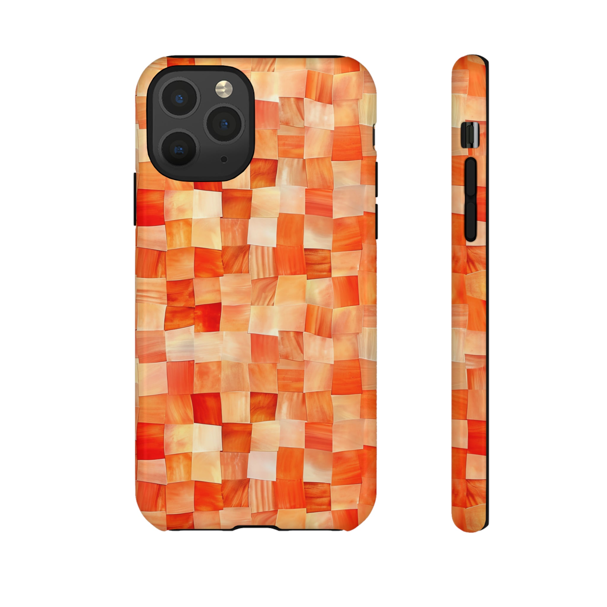 Orange Blaze: Square Gradient - Protective Phone Case