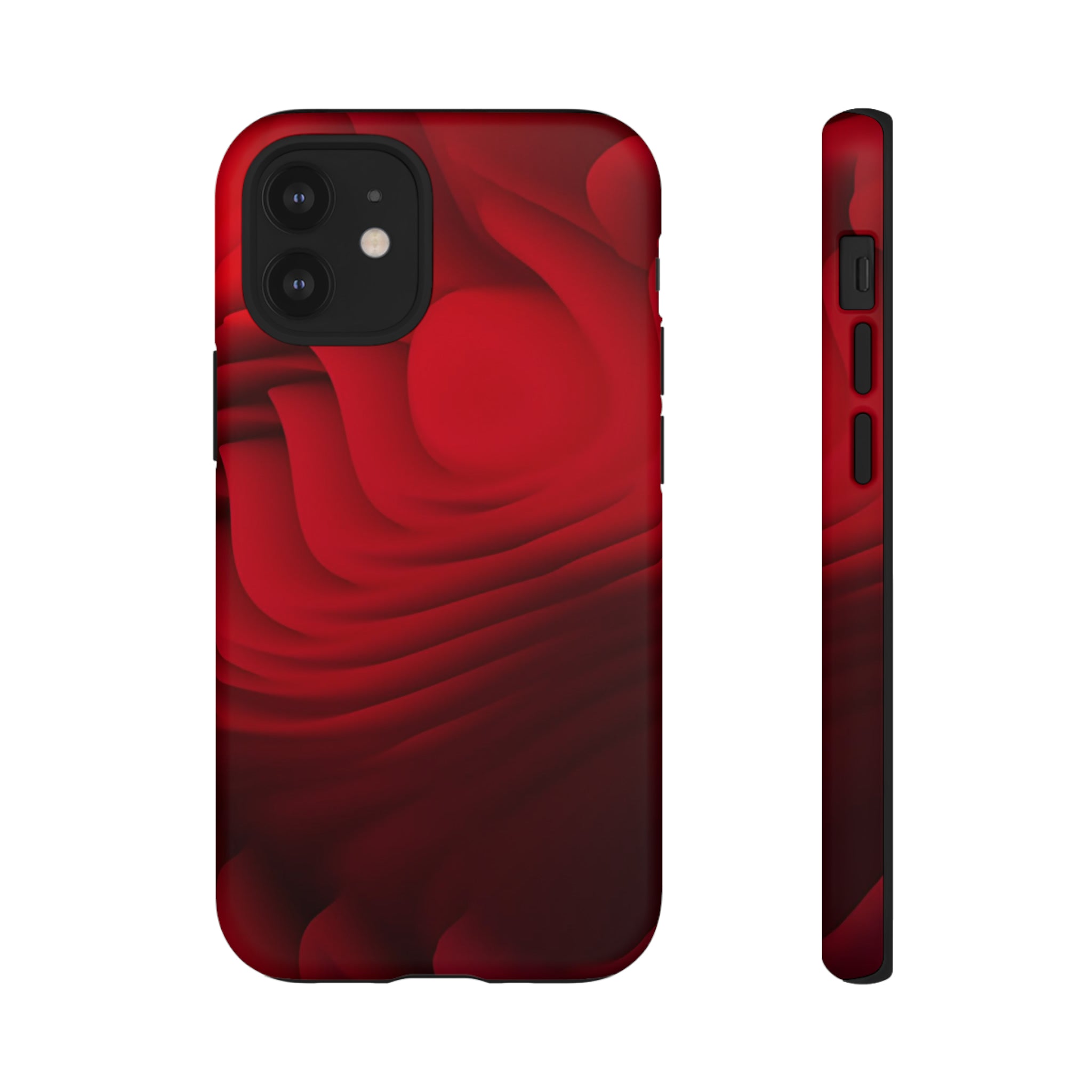 Red Center Waves - Protective Phone Case