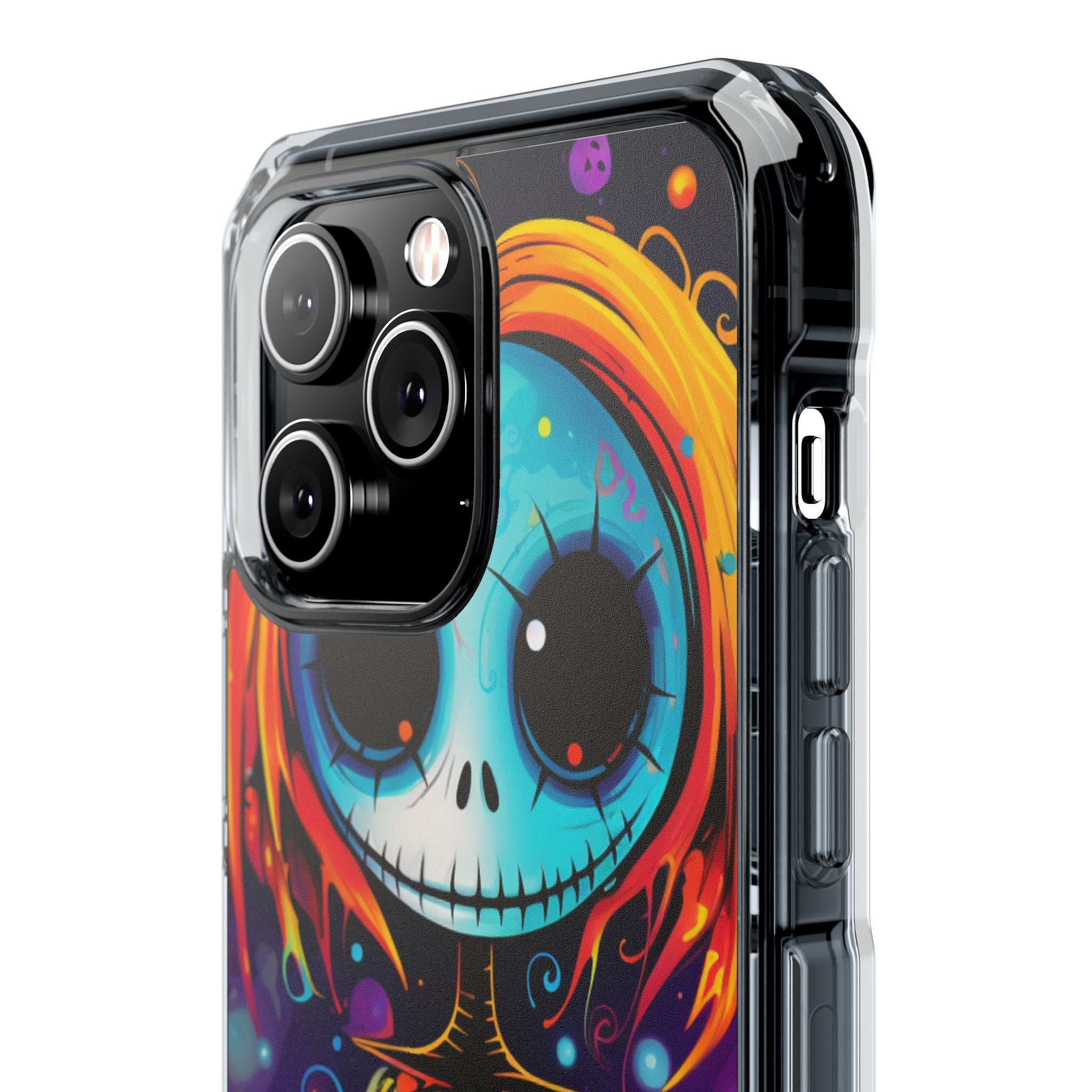 Blue Skull Swirl iPhone 14 Pro Max Case - Impact