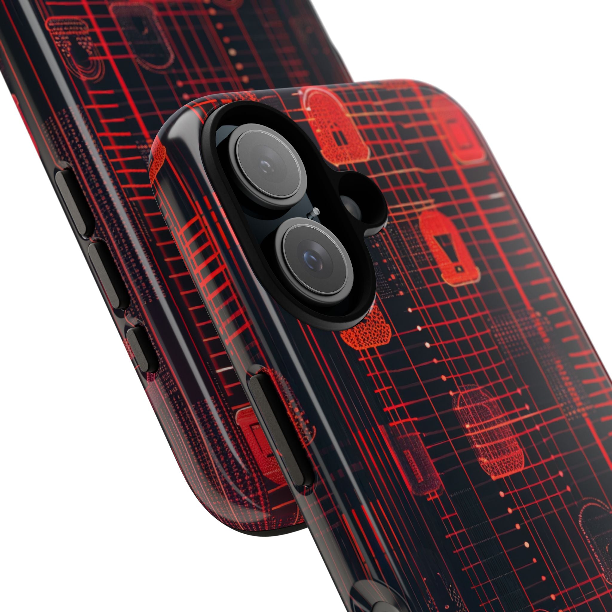 Cyber Locks Grid iPhone 16 - Tough
