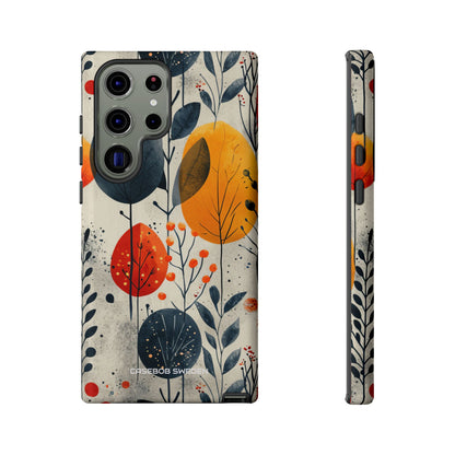 Modern Autumn Leaf Pattern - Tough Samsung S23 Phone Case