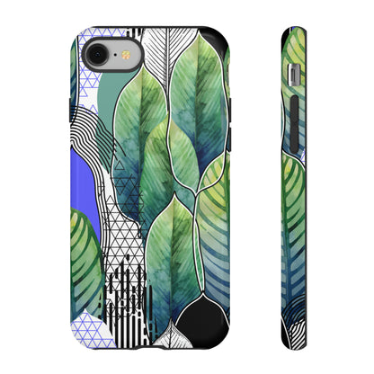 Watercolor Green Leafs - Protective Phone Case