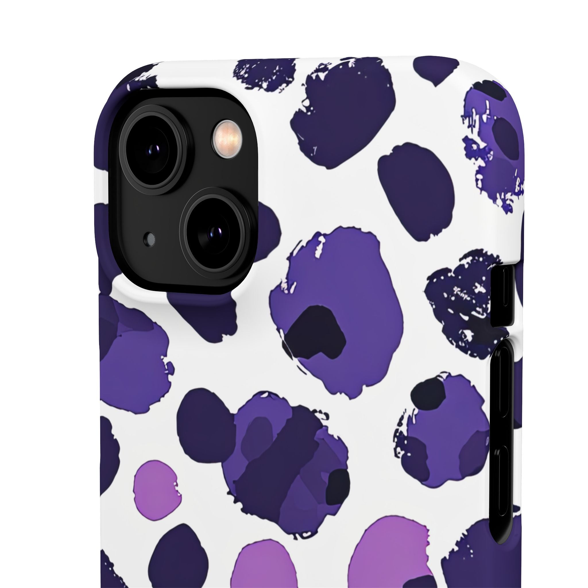 Purple Inkblots iPhone 14 - Slim Phone Case