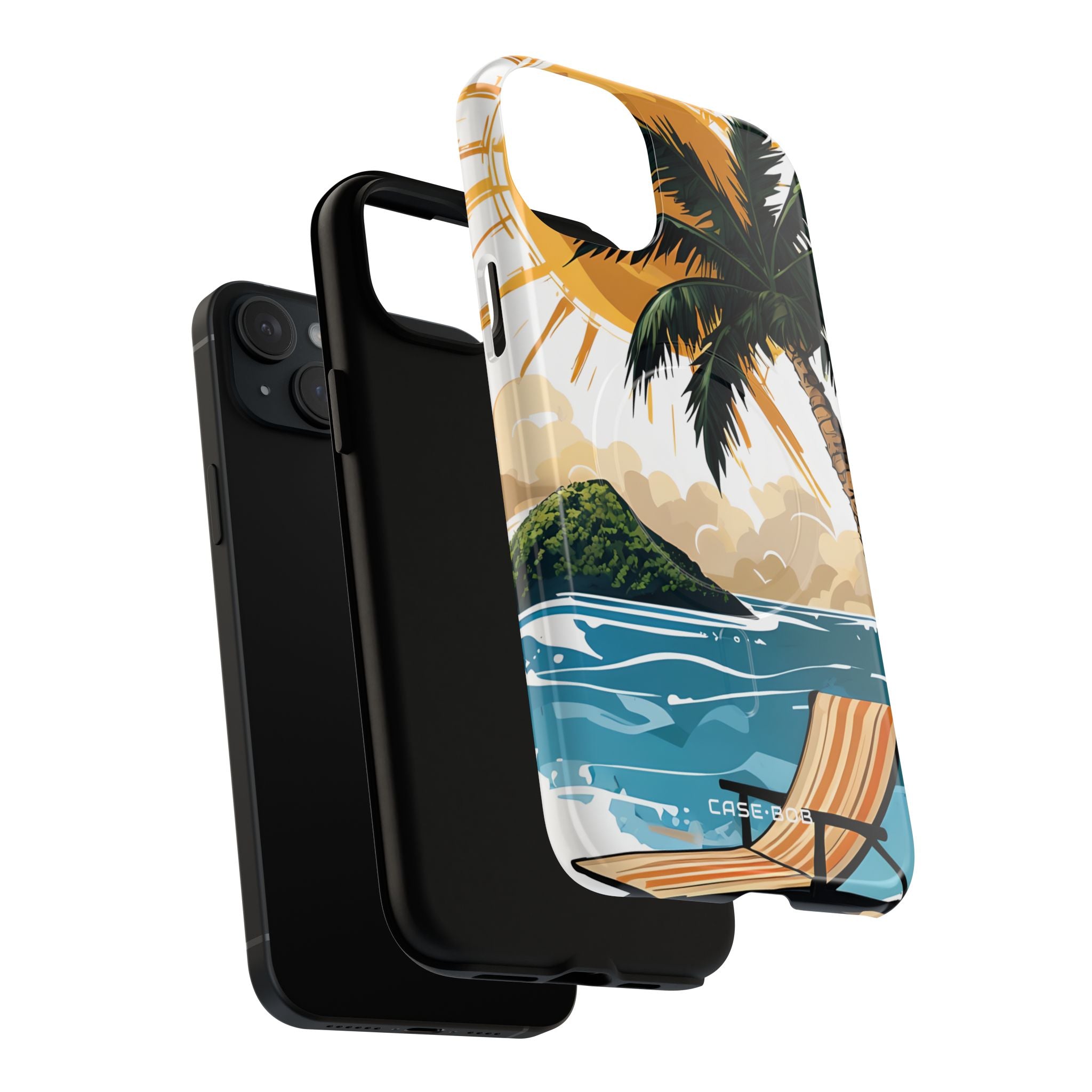 Sunny Palm Breeze iPhone 15 Plus Case - Tough+
