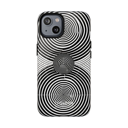Monochrome Spiral Motion iPhone 14 - Tough+