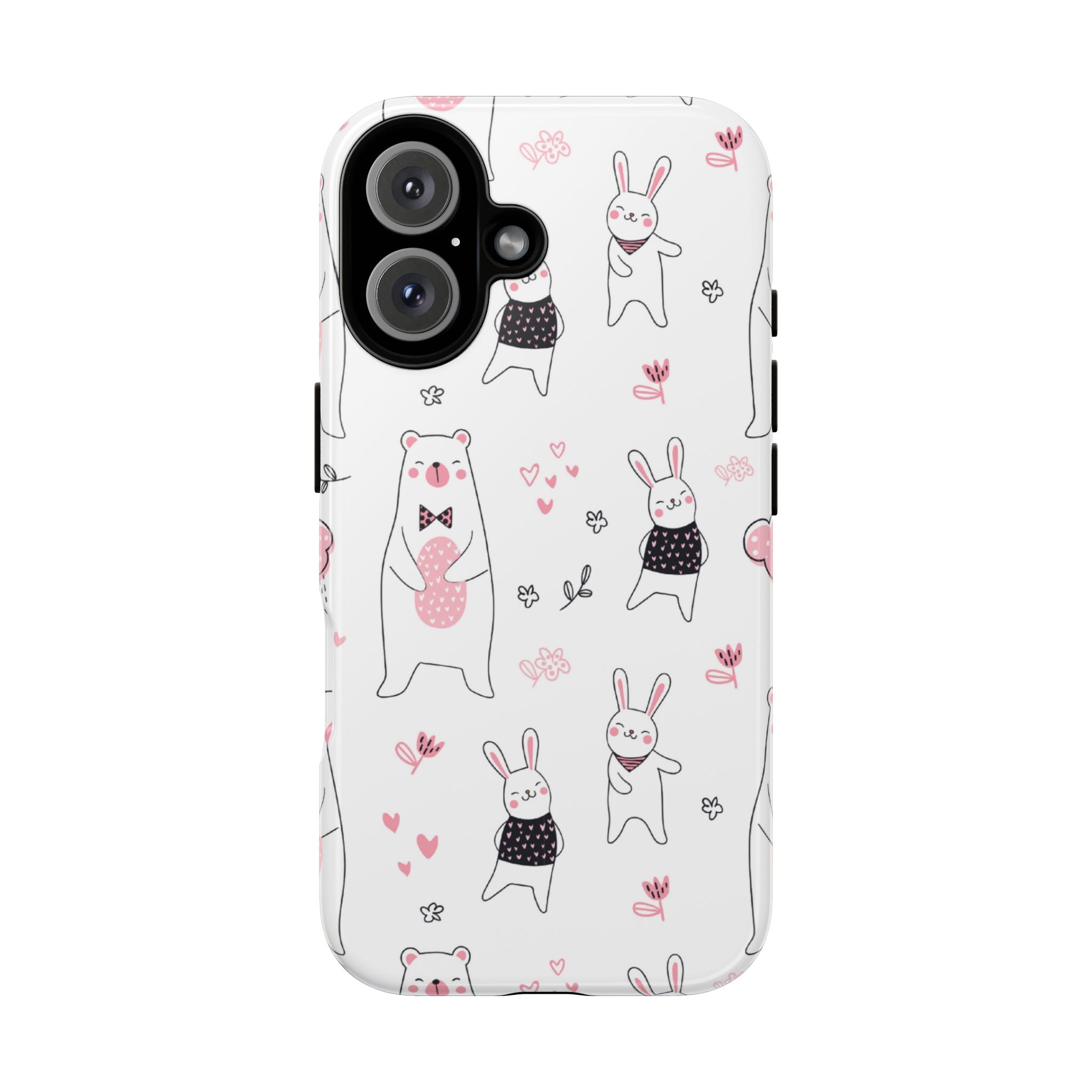 Bears Dance Playfully - iPhone Case