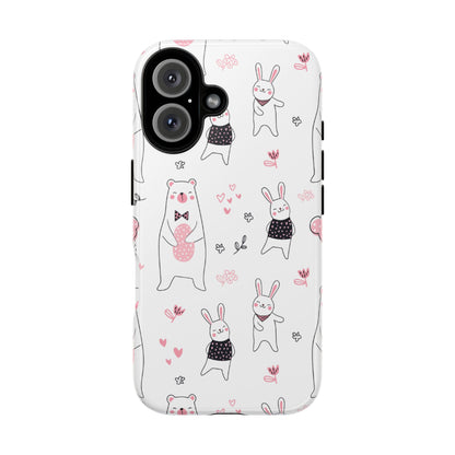 Bears Dance Playfully - iPhone Case