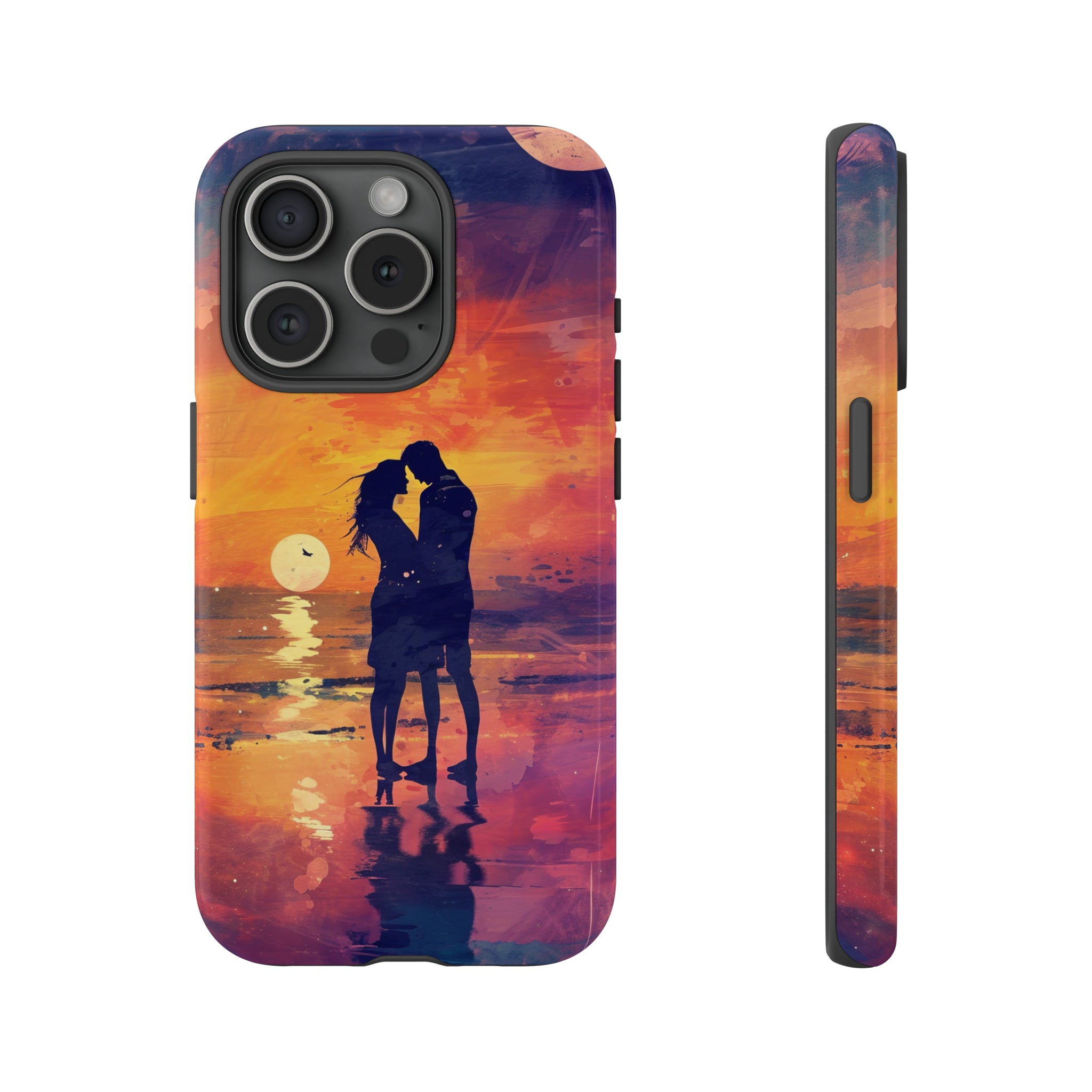 Seaside Sunset Embrace - Protective Phone Case