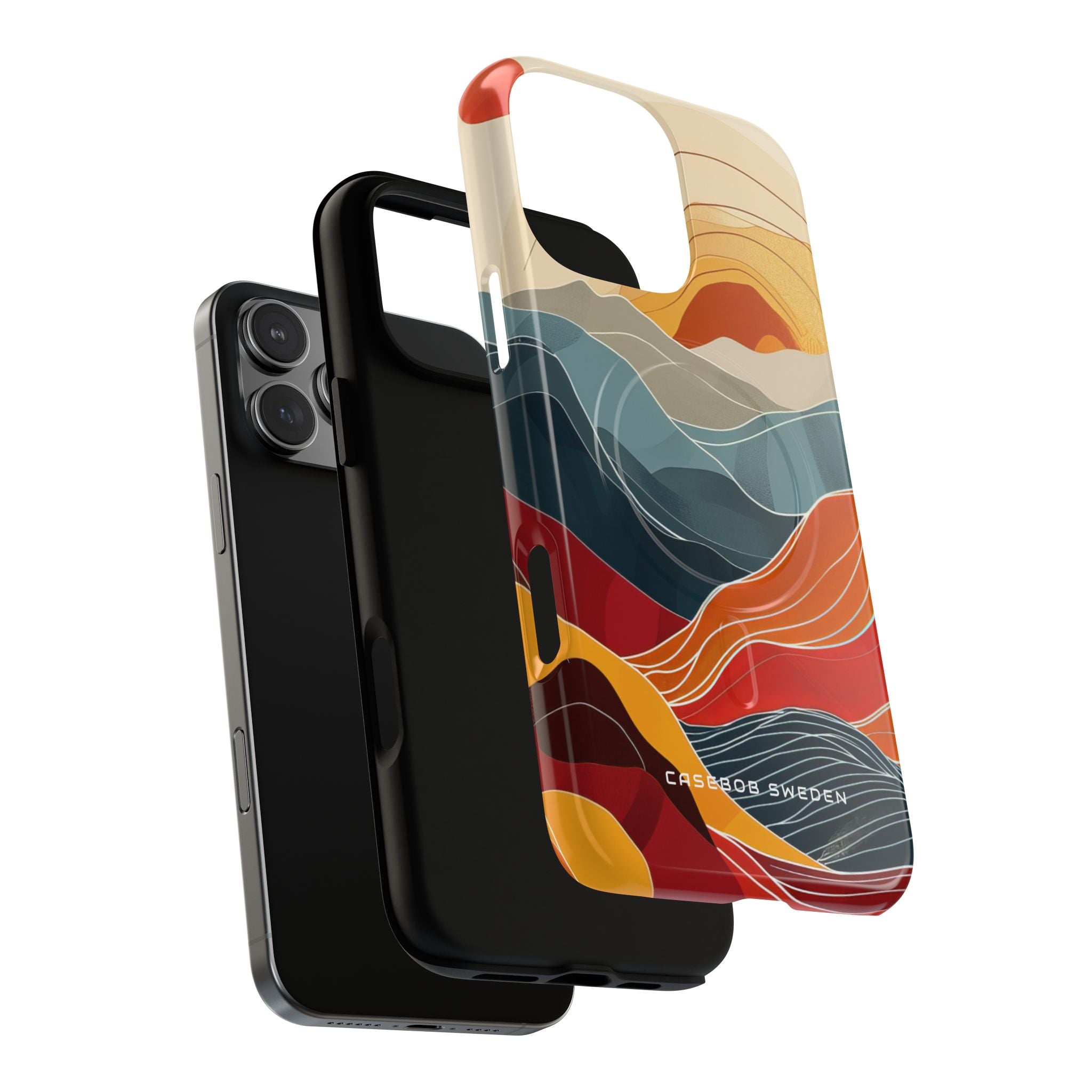 Harmonic Flow of Lines and Color iPhone 16 | Tough+ Phone Case