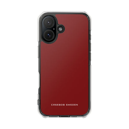 Dark Red iPhone 16 - Clear Impact Phone Case