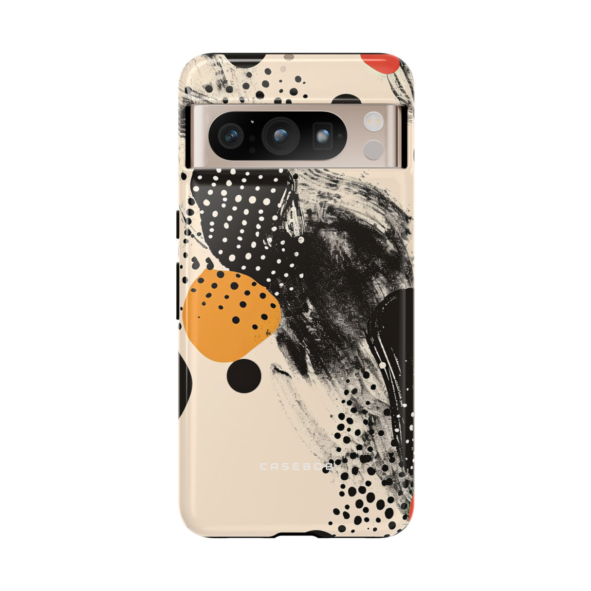 Black Dot Elegance - Protective Phone Case