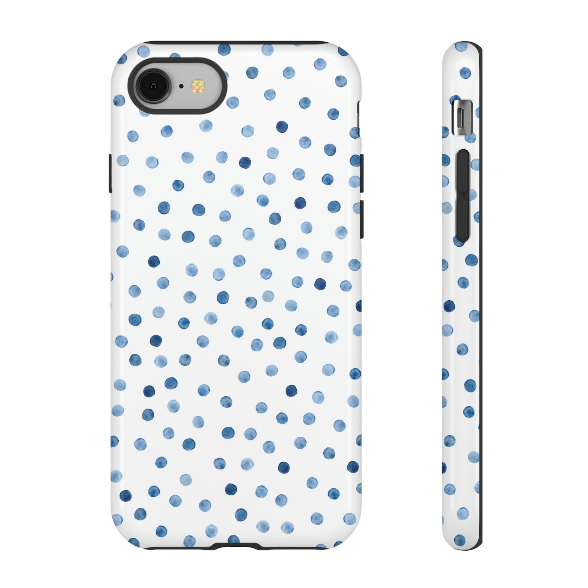 Blue Dots Pattern - Protective Phone Case