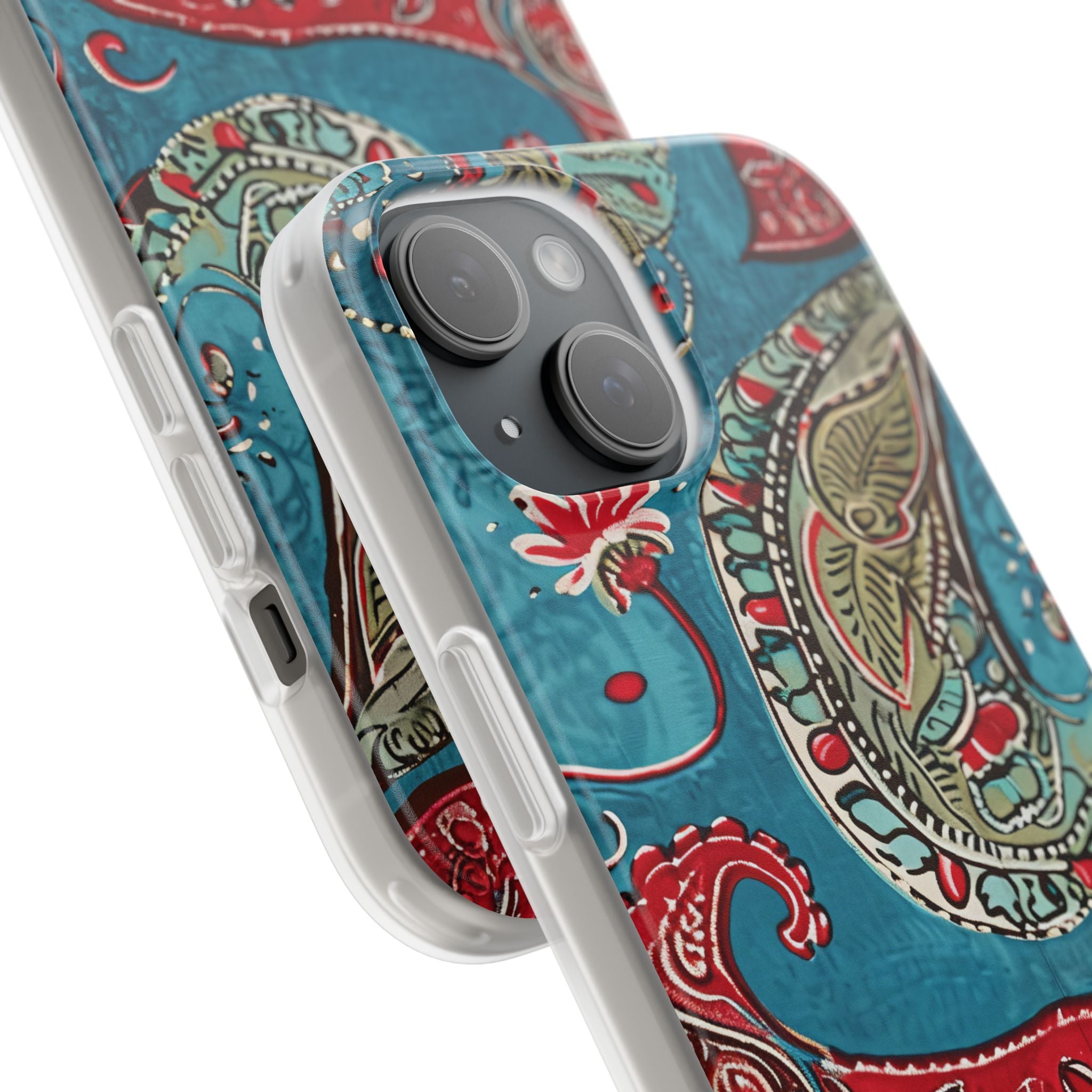 Vintage Paisley Elegance iPhone 15 - Flexi Phone Case