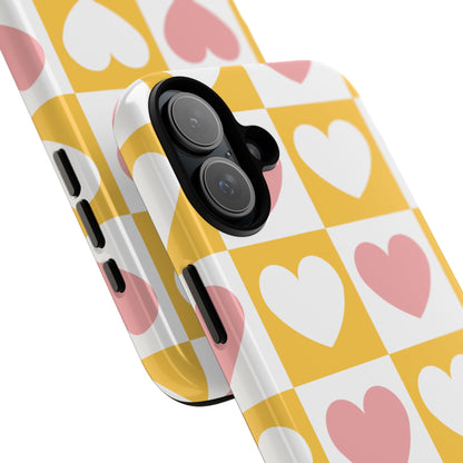 Heart Grid Harmony - iPhone Case