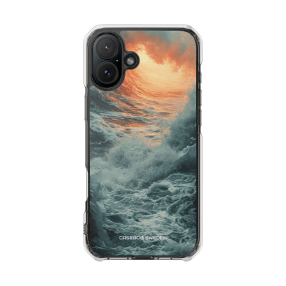 Fiery Wave Power - Clear Impact iPhone 16 Phone Case