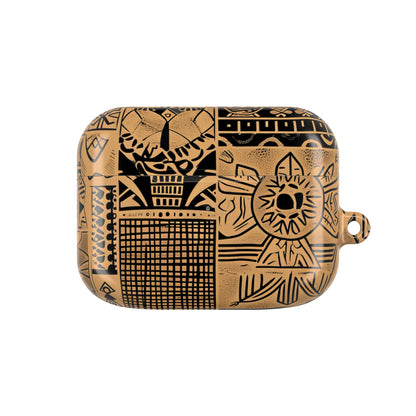 Celestial Faces Brown - AirPods Case