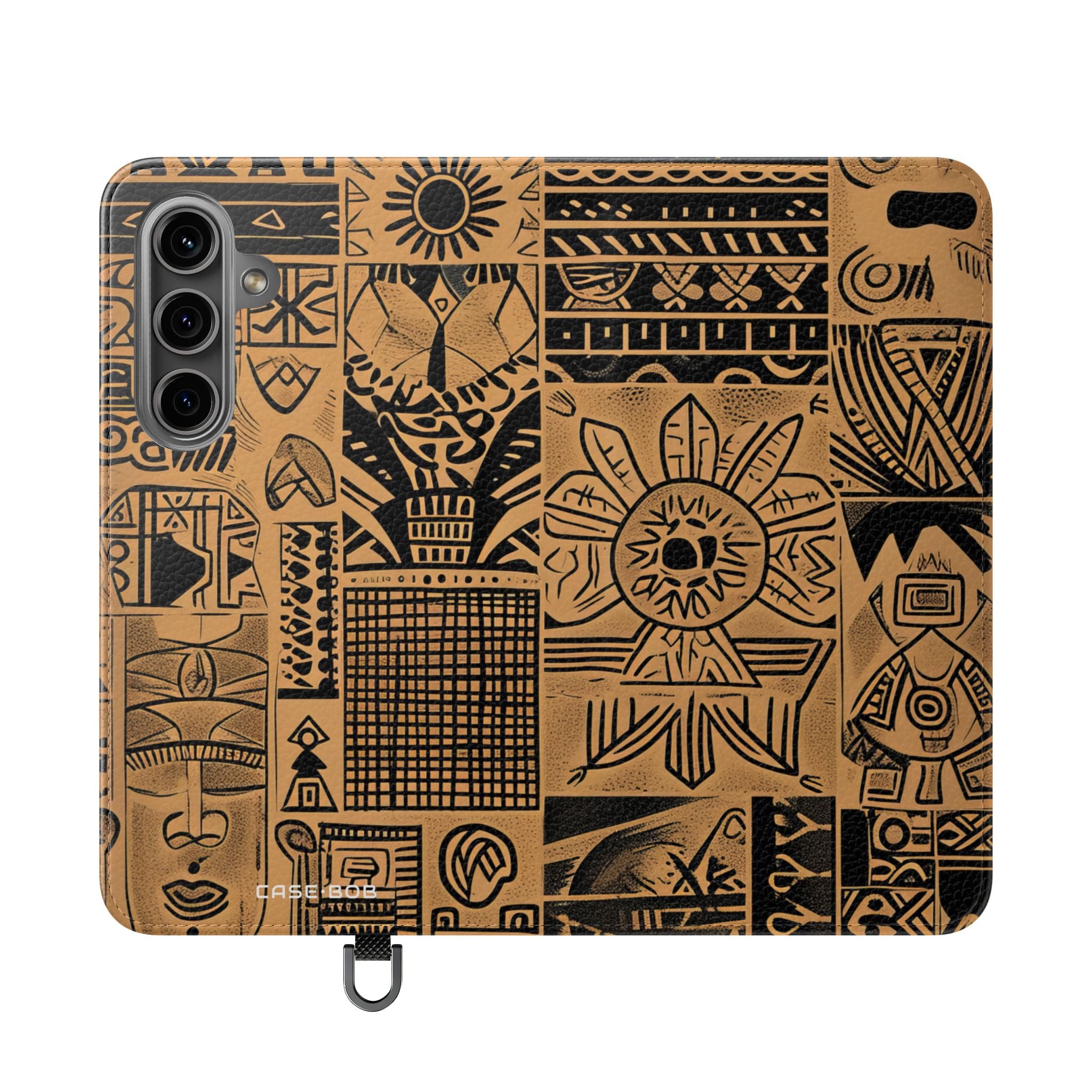 Celestial Faces Brown - Samsung S24 Case - Wallet