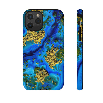 Blue Clear Ocean Ink Art iPhone Case (Protective) iPhone 11 Pro Matte Phone Case