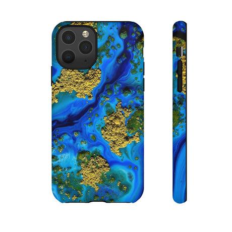 Blue Clear Ocean Ink Art iPhone Case (Protective) iPhone 11 Pro Matte Phone Case