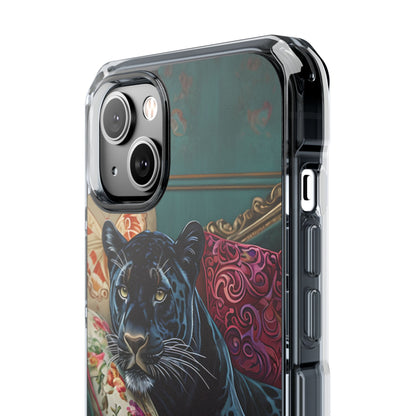 Panther on Vintage Chaise iPhone Case - Impact