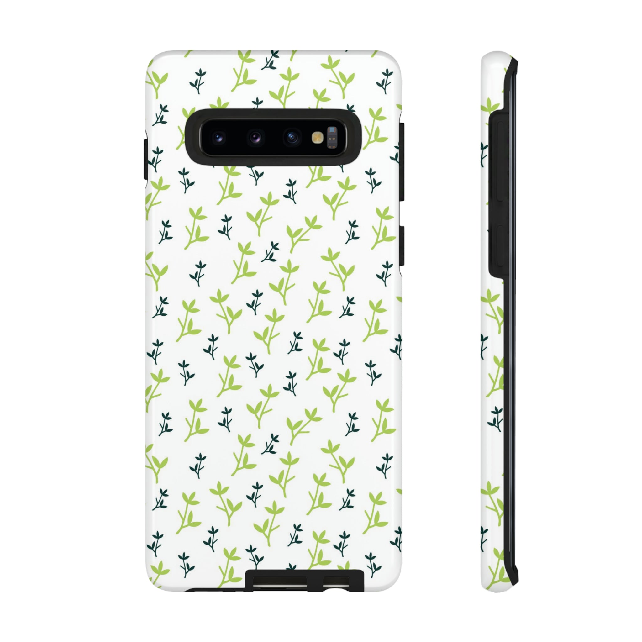 White Flower Pattern - Protective Phone Case