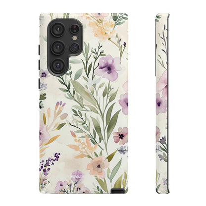 Soft Green Lavender Floral Pattern - Tough Samsung S22 Phone Case