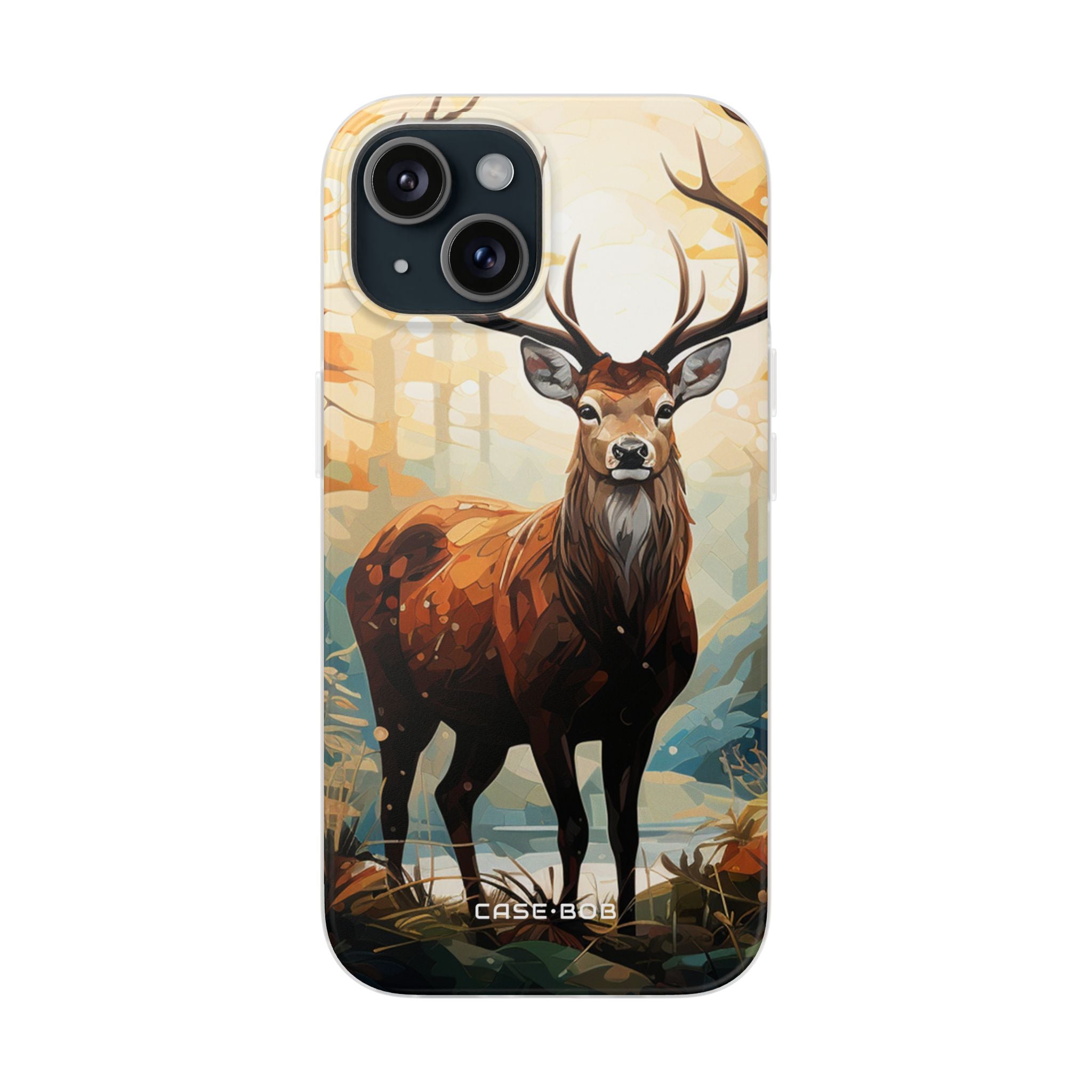 Glowing Stag iPhone 15 Case - Soft