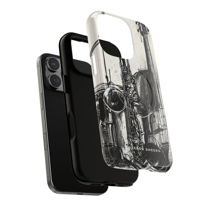 Jazz Instrument Line Symphony iPhone 16 | Tough+ Phone Case