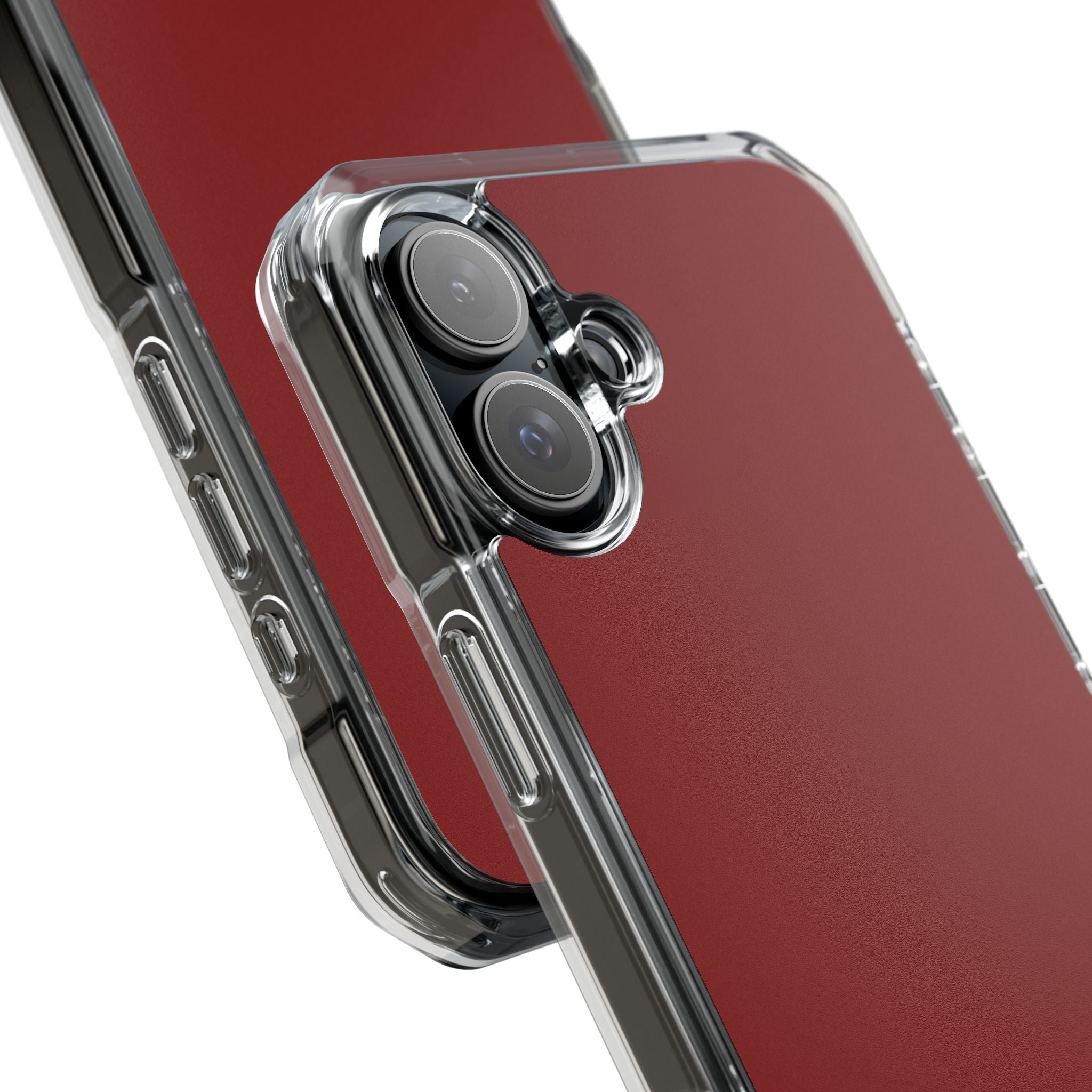 Dark Red iPhone 16 - Clear Impact Phone Case