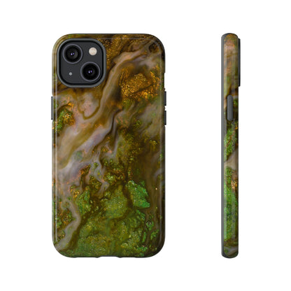 Smaragd Green Ink Art - Protective Phone Case