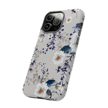 Watercolor Blue Summerflowers - Protective Phone Case