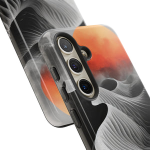 Orange Moon Illusion - Protective Phone Case