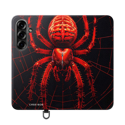 Crimson Spiderweb - Samsung S25 Case - Wallet